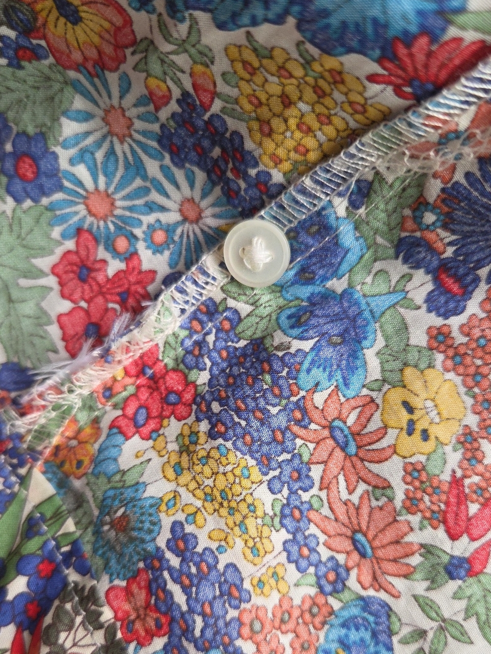 J.Crew Liberty London Floral Cotton Poplin Fabric Flutter Sleeve Top Size XS - Picture 6 of 8